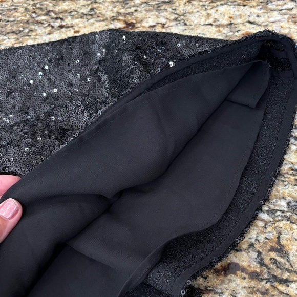 Kate Spade sequin dress black plunging neckline size 2 - Picture 9 of 16